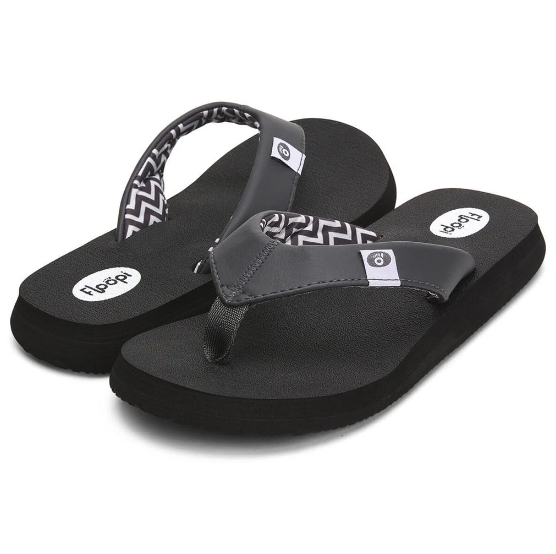 Floopi Women's Bella Yoga Mat Thong Flip Flop (Gray 518)